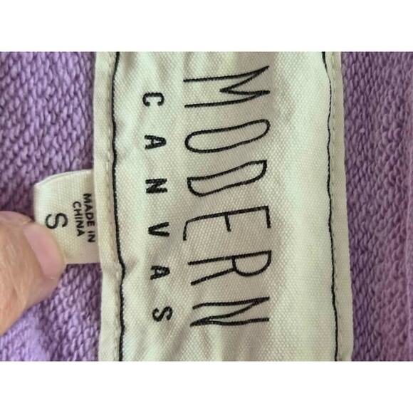 PRE LOVED  MODERN CANVAS lavender hoodie Small - Picture 2 of 3